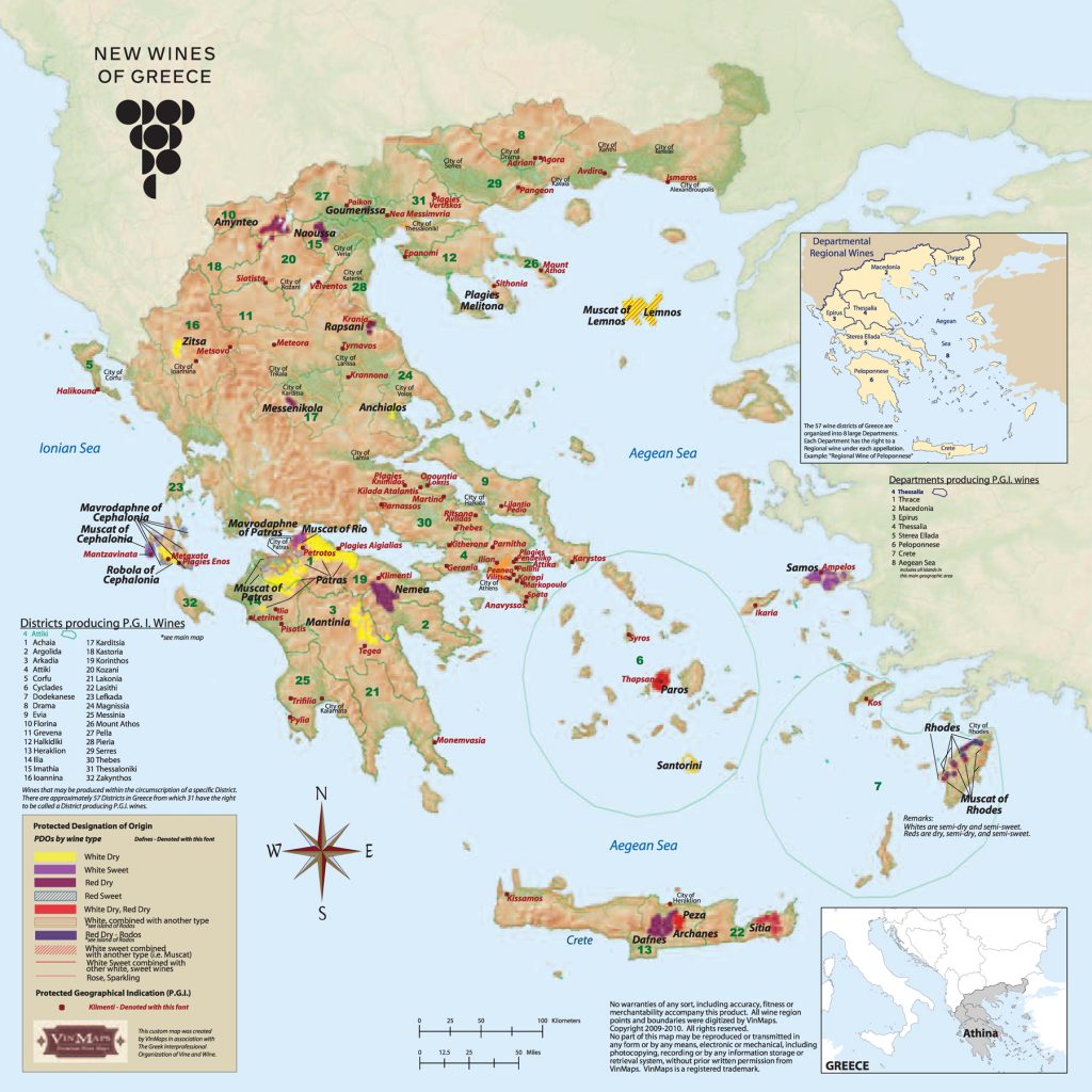 Map New Wines of Greece